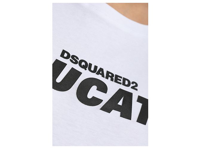 T-shirt in cotone bianca Dsquared2 X DUCATI - vista 5
