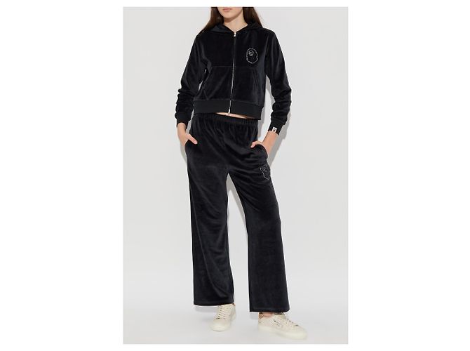 Autre Marque A BATHING APE Velours-Jogginghose Schwarz - Ansicht 2