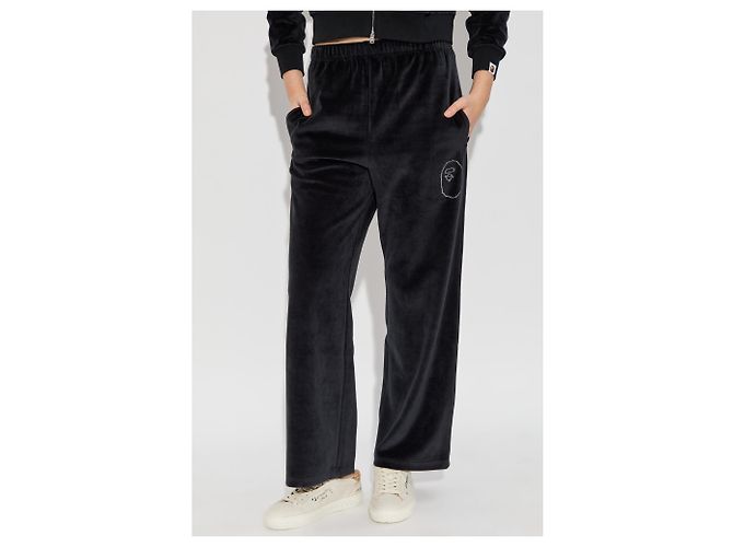 Autre Marque A BATHING APE Velours-Jogginghose Schwarz - Ansicht 3