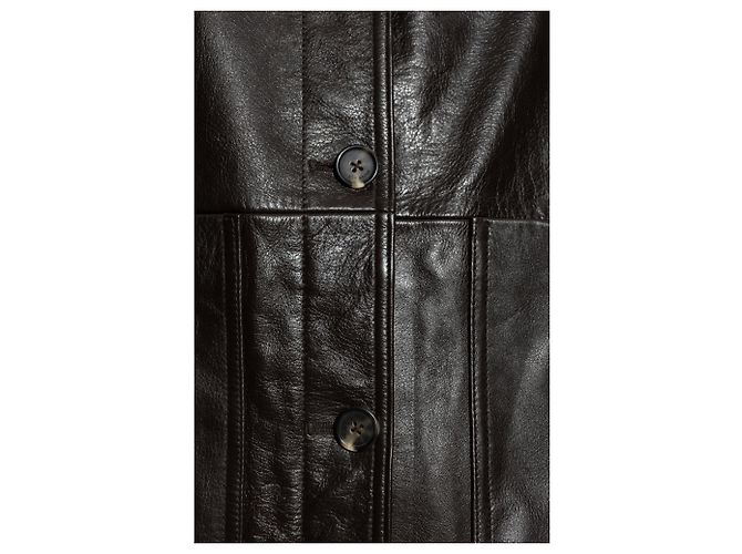 Giacca in pelle marrone Rag & Bone taglio boxy - vista 5