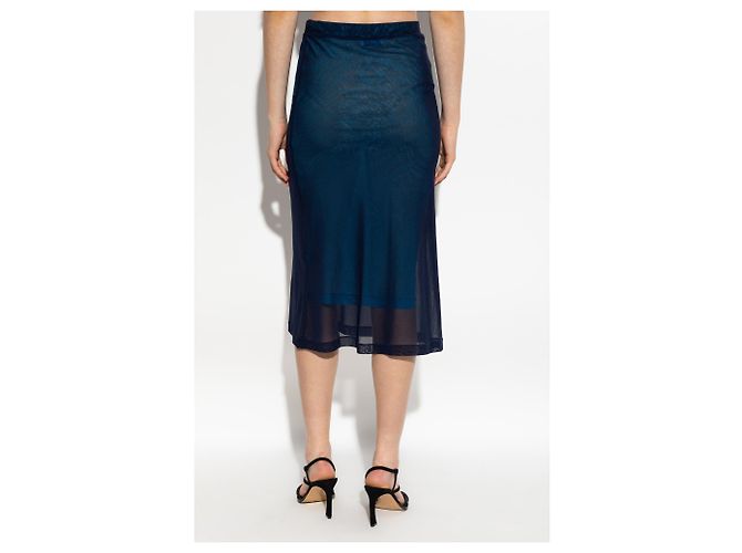 Falda Logo Off White Azul Marino de Malla - vista 4