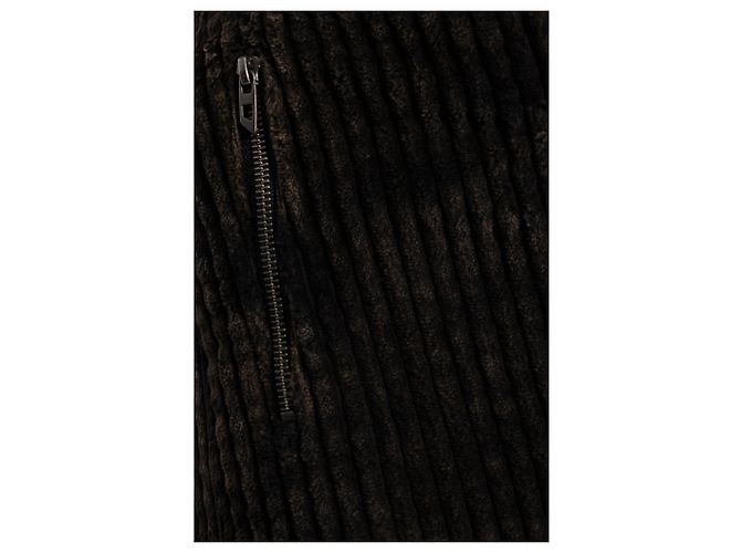 Falda midi Diesel O-LLIPOP de algodón verde a rayas - vista 5