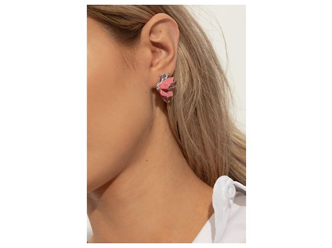 Orecchini Marni in ottone argentato con cristalli - vista 2