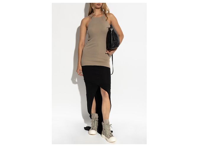 Autre Marque Top Racer Rick Owens DRKSHDW Beige de algodón acanalado - vista 2
