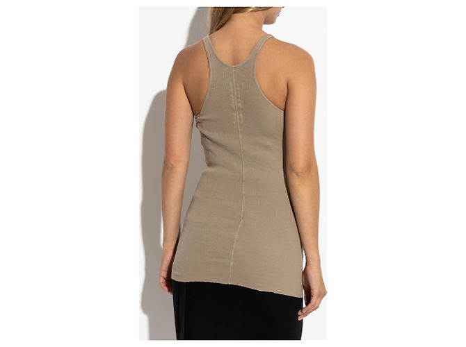 Autre Marque Top Racer Rick Owens DRKSHDW Beige de algodón acanalado - vista 4