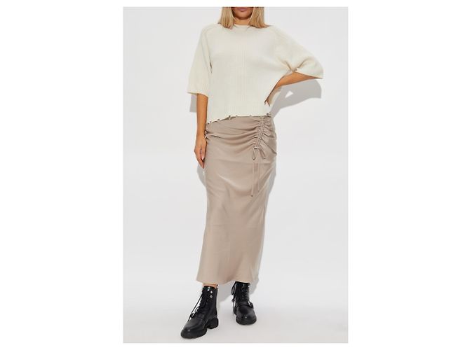 Autre Marque AllSaints Nix Cashmere and Wool Sweater White Cream - view 2