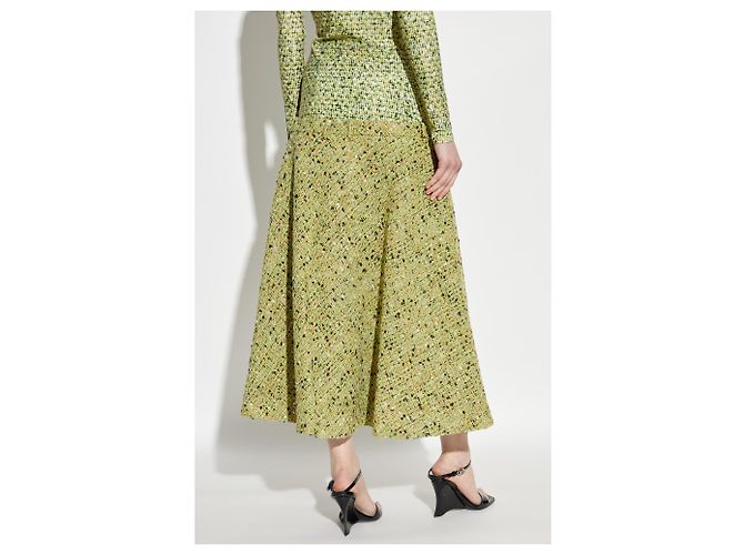 Falda midi de tweed bouclé O-GRACE-MIX Diesel Verde - vista 4