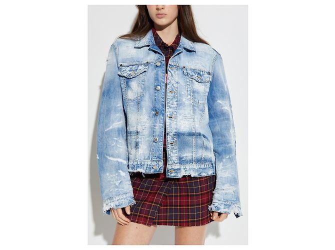 Dsquared2 Jeansjacke mit `vintage` Effekt - Ansicht 3