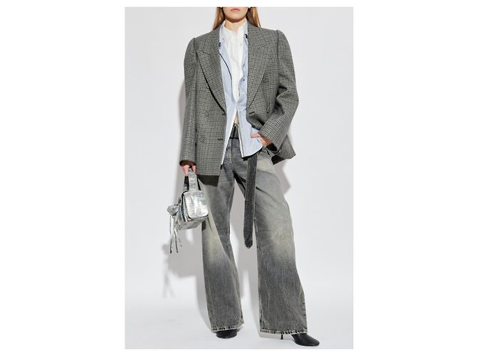 Blazer Acne Studios in lana grigia tweed - vista 2
