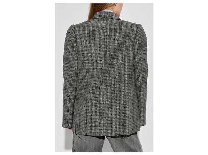 Blazer Acne Studios in lana grigia tweed - vista 4
