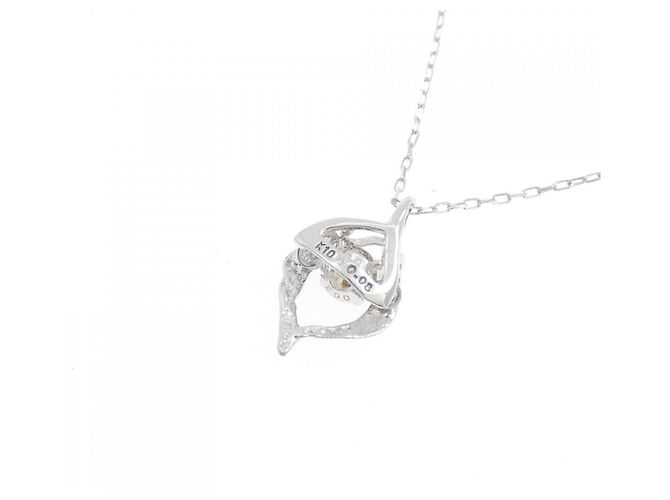 Autre Marque Collana in oro bianco K10 e diamanti - vista 4