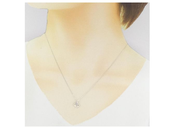 Autre Marque Collana in oro bianco K10 e diamanti - vista 6