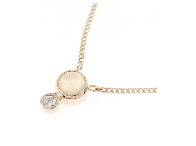 Autre Marque Collana ete K10 Pink Gold Opale e Diamante - vista 3
