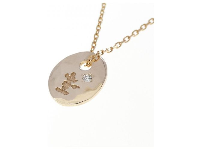 Autre Marque Collar de oro amarillo K10 y diamantes - vista 3