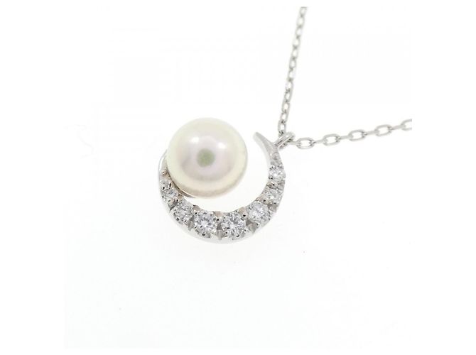 Autre Marque Collana Vendome in platino con perla Akoya e diamanti - vista 3