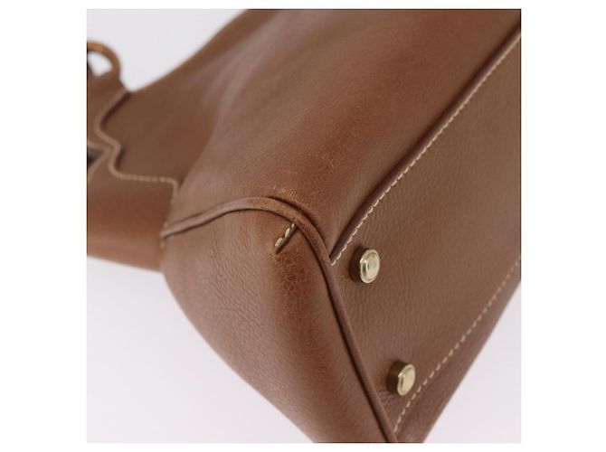 Cartier Hand Bag Leather Brown Gold Auth 211844V - Jerrillo - vista 12