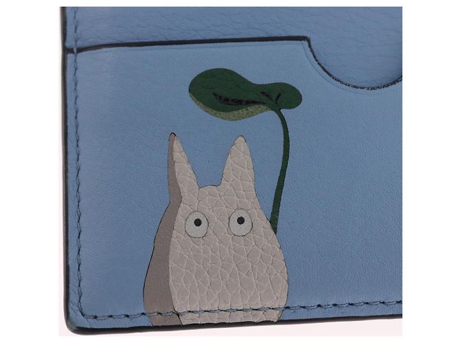 LOEWE x Studio Ghibli Little Totoro Card Case Leather Light Blue Auth 212472SAM - Jerrillo - vista 14