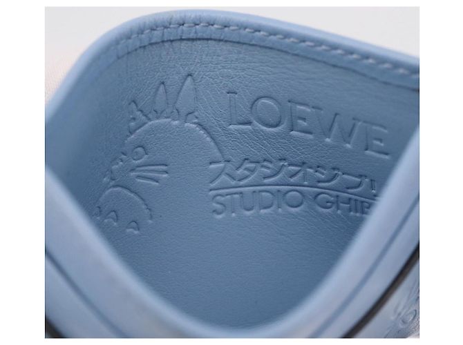 LOEWE x Studio Ghibli Little Totoro Card Case Leather Light Blue Auth 212472SAM - Jerrillo - vista 15