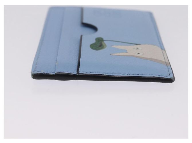 LOEWE x Studio Ghibli Little Totoro Card Case Leather Light Blue Auth 212472SAM - Jerrillo - vista 6
