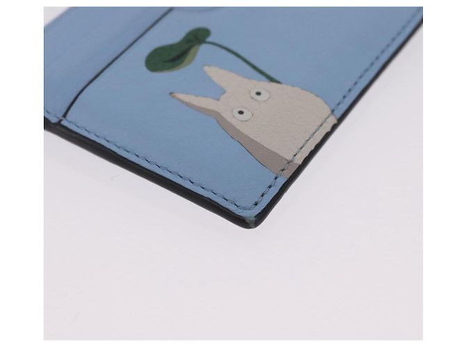 LOEWE x Studio Ghibli Little Totoro Card Case Leather Light Blue Auth 212472SAM - Jerrillo - vista 9