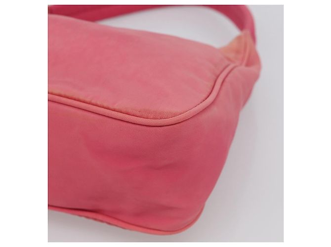 PRADA Hand Pouch Hand Bag Nylon Pink Silver Auth 213002 - Jerrillo - vista 10