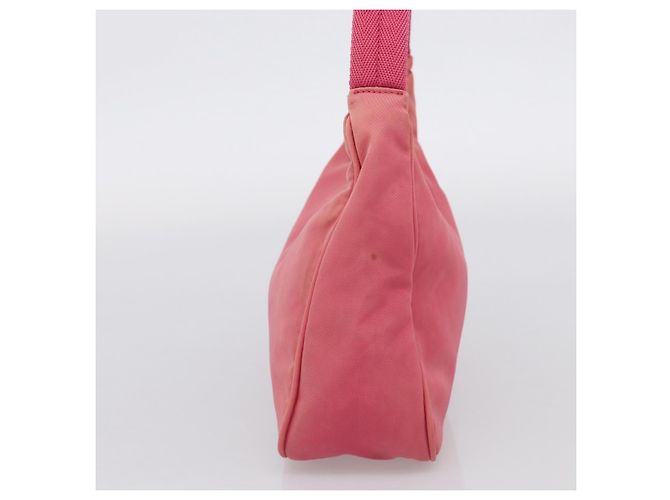 PRADA Hand Pouch Hand Bag Nylon Pink Silver Auth 213002 - Jerrillo - vista 5