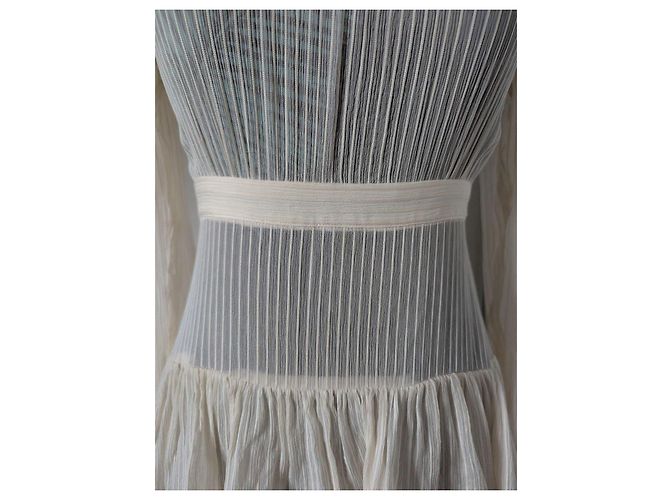 Vestido largo Zimmermann en crepe plisado blanco - vista 7