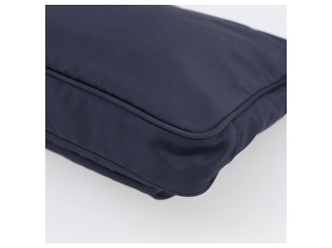 Sac à épaule PRADA Nylon Navy Gold Auth 213147A - Jerrillo - vue 12