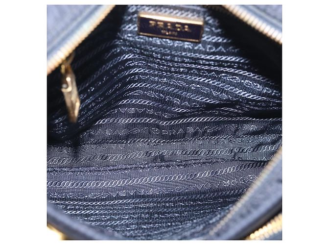 Sac à épaule PRADA Nylon Navy Gold Auth 213147A - Jerrillo - vue 19