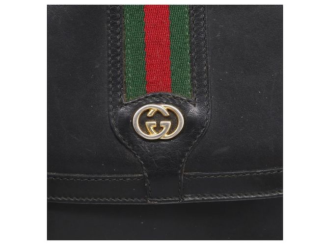 GUCCI Micro GG Supreme Web Sherry Line Bag Leather Black 001 41 4425 Auth 213166 - Jerrillo - vista 15