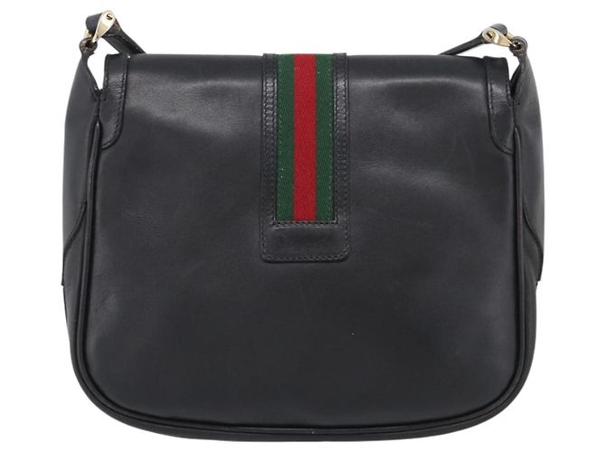 GUCCI Micro GG Supreme Web Sherry Line Bag Leather Black 001 41 4425 Auth 213166 - Jerrillo - vista 3