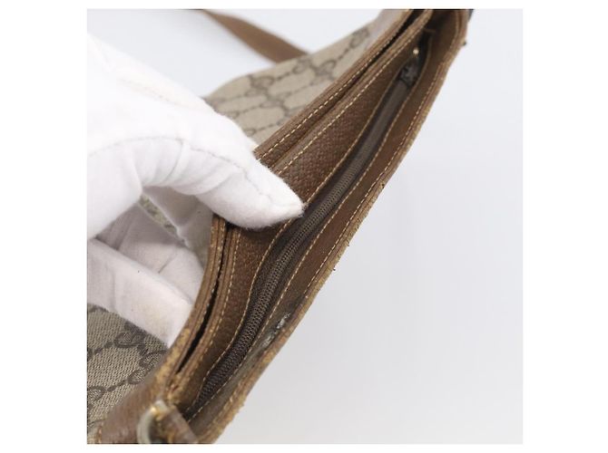 GUCCI GG Supreme Shoulder Bag PVC Beige Auth 213165 - Jerrillo - vista 17