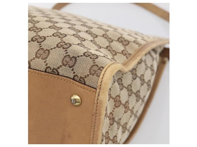 GUCCI Bolsa de Ombro em Lona GG Bege Dourado 109101 Auth 213151 - Jerrillo - vista 12