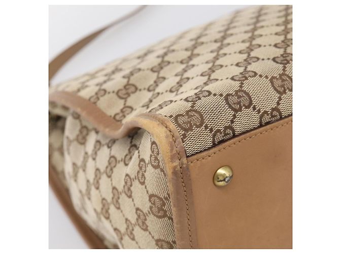 GUCCI Bolsa de Ombro em Lona GG Bege Dourado 109101 Auth 213151 - Jerrillo - vista 13