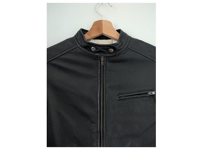 Bonpoint schwarze Lederjacke - Ansicht 2