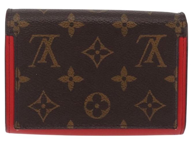 LOUIS VUITTON Monogram Portefeuille Flore Compact Wallet Red M64587 Auth 213188 - Jerrillo - vista 3