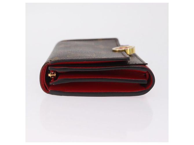 LOUIS VUITTON Monogram Portefeuille Flore Compact Wallet Red M64587 Auth 213188 - Jerrillo - vista 5