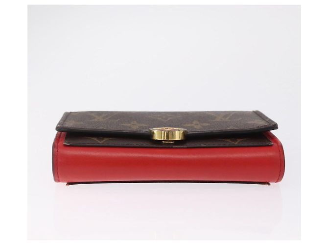 LOUIS VUITTON Monogram Portefeuille Flore Compact Wallet Red M64587 Auth 213188 - Jerrillo - vista 7