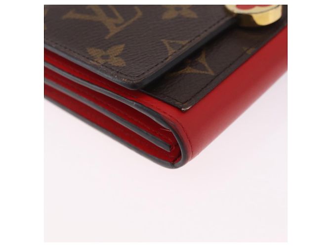 LOUIS VUITTON Monogram Portefeuille Flore Compact Wallet Red M64587 Auth 213188 - Jerrillo - vista 8