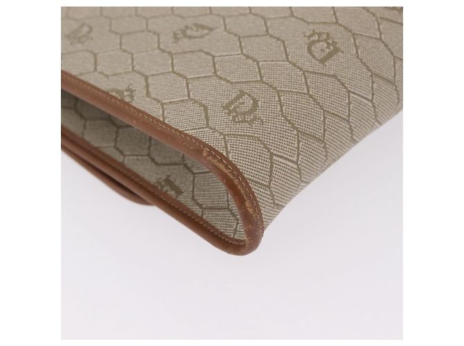 Christian Dior Honeycomb Canvas Chain Shoulder Bag PVC Beige Gold Auth ar14359 - Jerrillo - vista 13