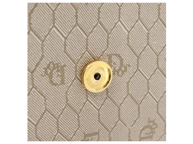 Christian Dior Honeycomb Canvas Chain Shoulder Bag PVC Beige Gold Auth ar14359 - Jerrillo - vista 18