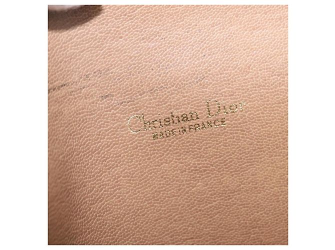 Christian Dior Honeycomb Canvas Chain Shoulder Bag PVC Beige Gold Auth ar14359 - Jerrillo - vista 19