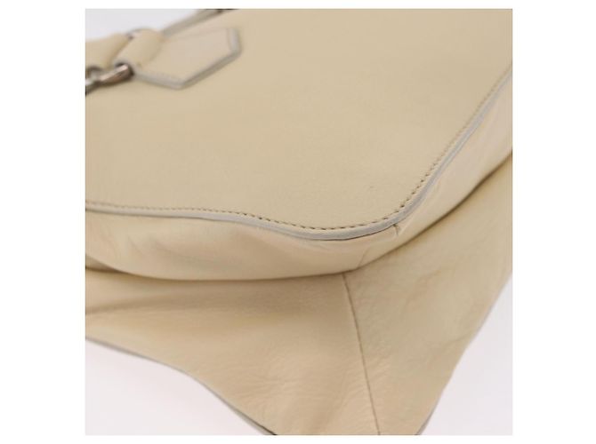 PRADA Tote Bag Couro Marfim Prata Auth ar14347 - Jerrillo - vista 11