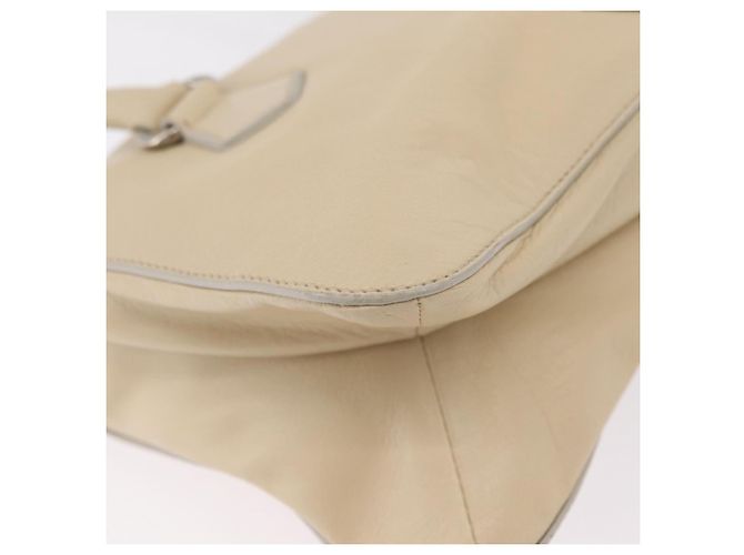 PRADA Tote Bag Couro Marfim Prata Auth ar14347 - Jerrillo - vista 13