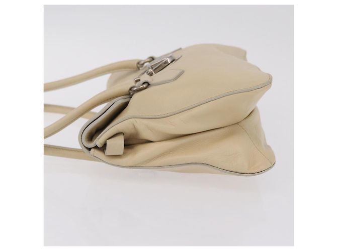 PRADA Tote Bag Couro Marfim Prata Auth ar14347 - Jerrillo - vista 5