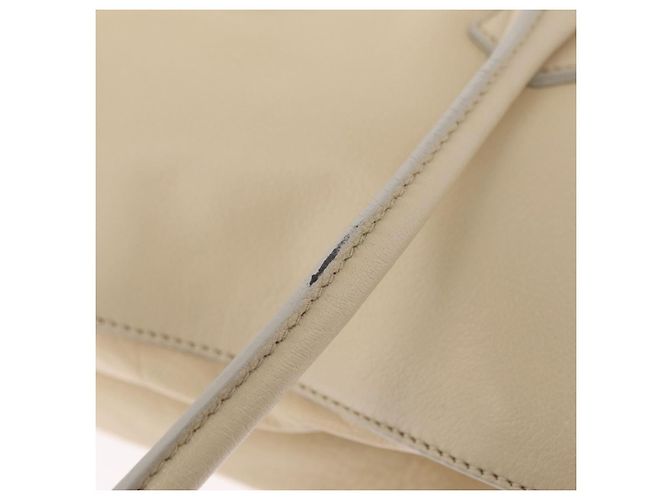 PRADA Tote Bag Couro Marfim Prata Auth ar14347 - Jerrillo - vista 9