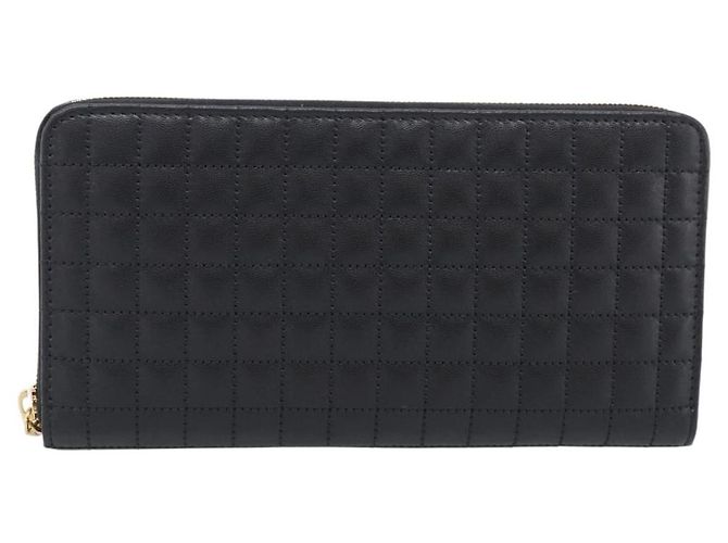 Céline CELINE Long Wallet Leather Gold Black Auth 213198SAM - Jerrillo - Ansicht 3