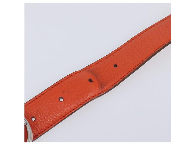 Salvatore Ferragamo Sofia Gancini Bag Leather 2way Orange Silver Auth BA16681A - Jerrillo - vista 11