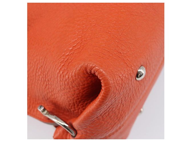 Salvatore Ferragamo Sofia Gancini Bag Leather 2way Orange Silver Auth BA16681A - Jerrillo - vista 17