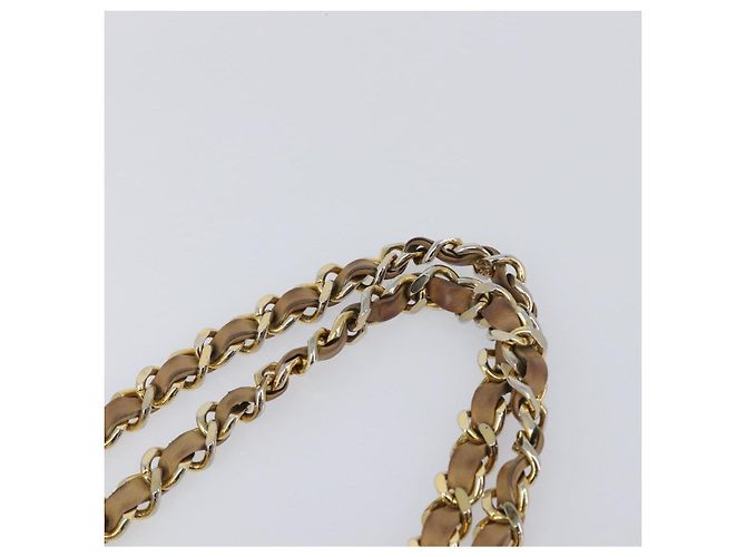 CHANEL Sac à épaule Matelassé à chaîne en agneau Beige Or CC Auth BA16674 - Jerrillo - vue 11